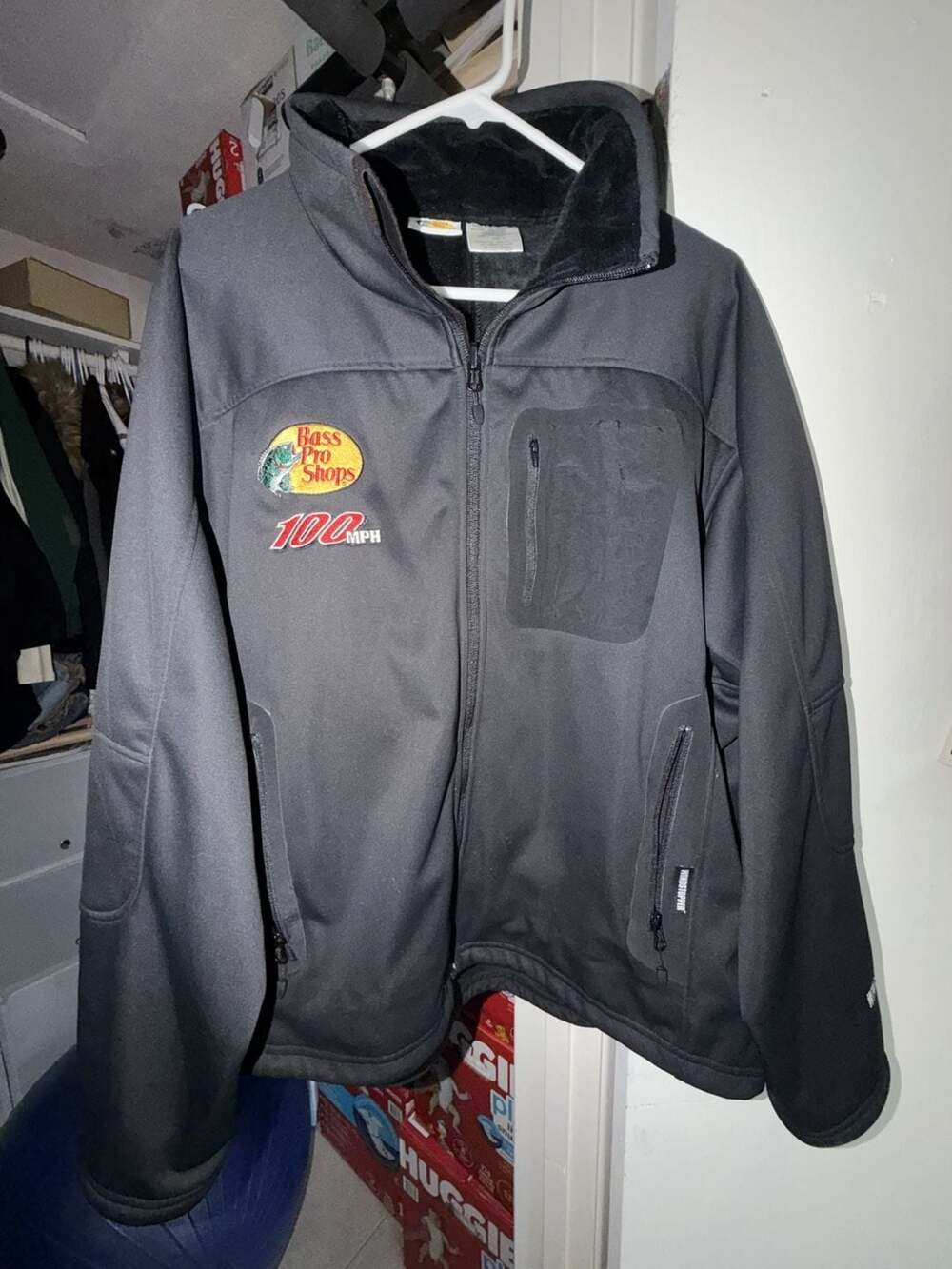 Bass Pro Shops 100 MPH Soft Shell Fleece Lined Zip-Up Jacket